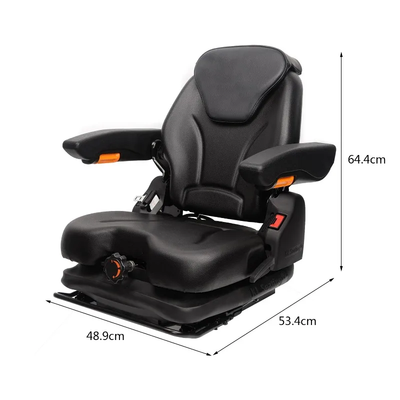Industrial Forklift Seat Low-Profile Mechanical Suspension PVC Material 48v Construction Farm Industries