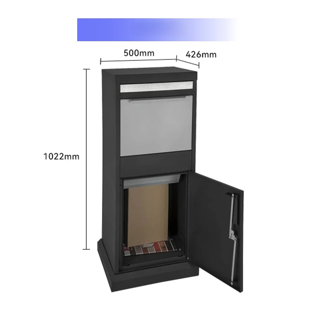 Mailbox Residential Modern Metal Standing/Wall Mounted Stainless Steel Waterproof Hot Sale Parcel Letter Mail Box