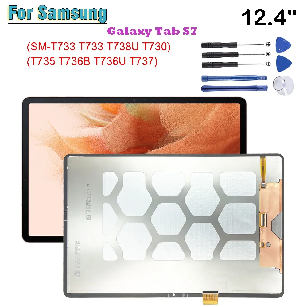 

Ori Новый для Samsung Galaxy Tab S7 SM-T730 T730 T733 T736 T738U T735 T737 ЖК-дисплей с цифровым преобразователем сенсорного экрана в сборе