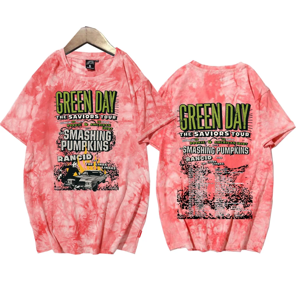 Green Day savors Tie Dye camicie Unisex girocollo manica corta Tee Fans Gift