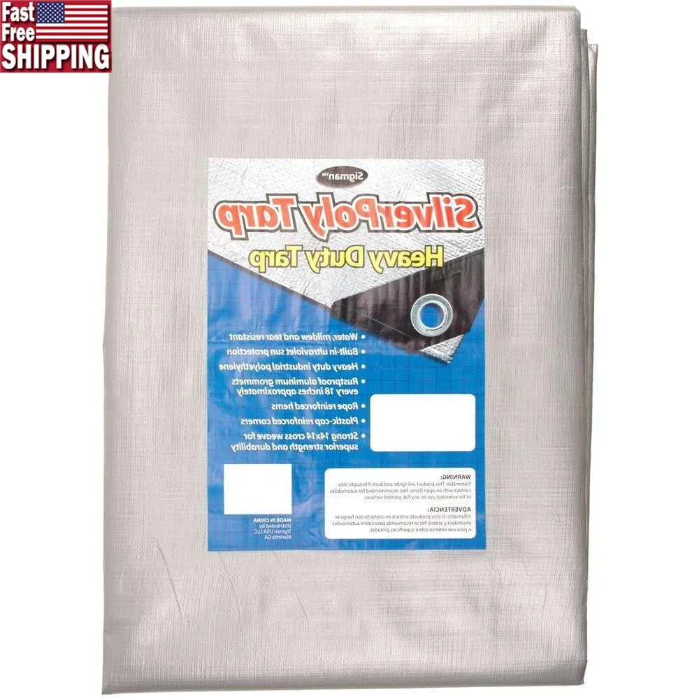 الثقيلة 12x24 قماش القنب مقاومة للأشعة فوق البنفسجية مقاوم للماء البولي ايثيلين الحلقات عززت هيمز في الهواء الطلق استخدام جميع الأحوال الجوية