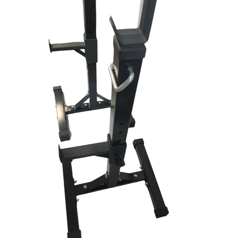 Commercial Height Adjustable Weightlifting Smith Machine Portable Black Squat Rack Stand