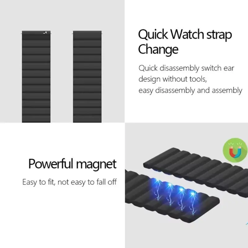 For OnePlus Watch 3 2R 2 Silicone Magnetic Sport Strap Bracelet For OPPO Watch X2/X/4Pro Realme Watch 3 2 S Pro Replacement Band