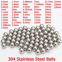 10-1000pcs 304 Stainless Steel Balls 0.5/0.7/0.8/1/1.5/2/2.381/2.5/3/4~23mm Solid Smooth Bearing Steel Ball Spherical Bead Balls