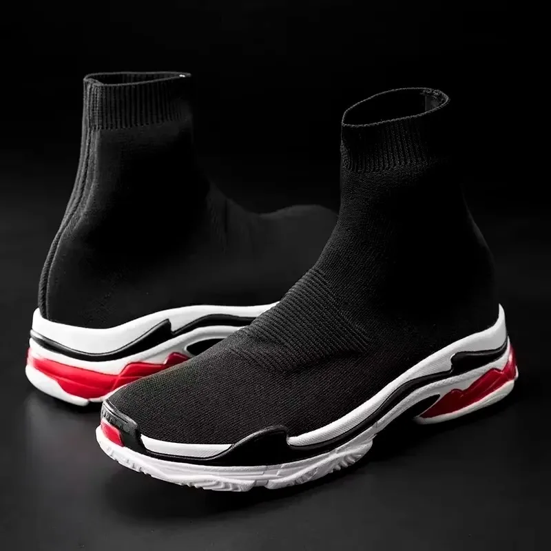 Men Sneakers Men All Brands Tennis Loafers Shoes Man Tide Women Elastic Socks Mens Shoes Fashion Casual Shoes for Men
