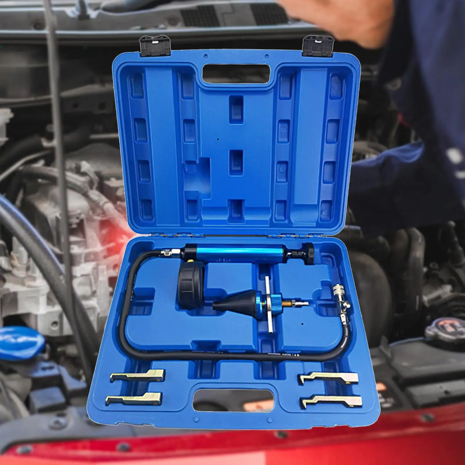 

Generic Pressure Leak Tester Tool Kit Water Tank Pressure Test for Car Coolant System Trucks Automotive Cooling System Auto