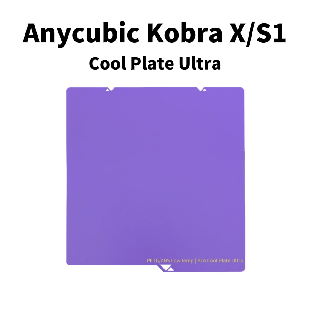 Anycubic Kobra S1 Cool Plate EvoProfit Coating Ultra-Fine Grain Texture Strong Adhesion for Kobra X / Kobra S1