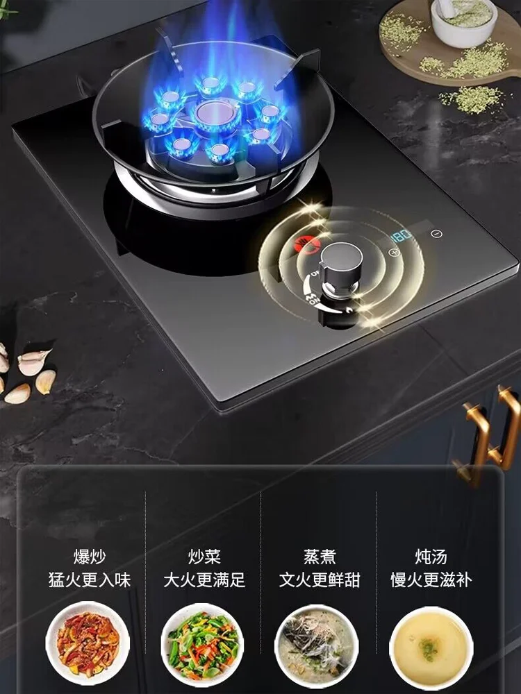 Embedded Gas Stove Single Burner Natural Gas Liquefied Gas Energy-saving Stove Kitchen Appliance