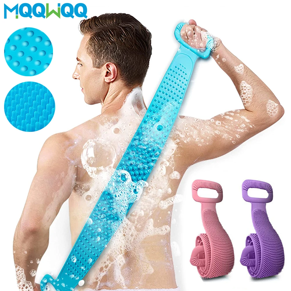 

Silicone Back Scrubber Soft Loofah Bath Towel Bath Belt Body Exfoliating Massage for Shower Body Cleaning Bathroom Shower Strap