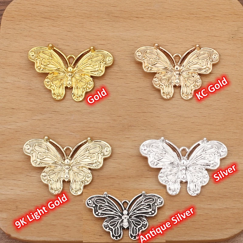 BoYuTe 23*34mm Alloy Butterfly Pendant Accessories Diy Jewelry Making Materials Factory Wholesale