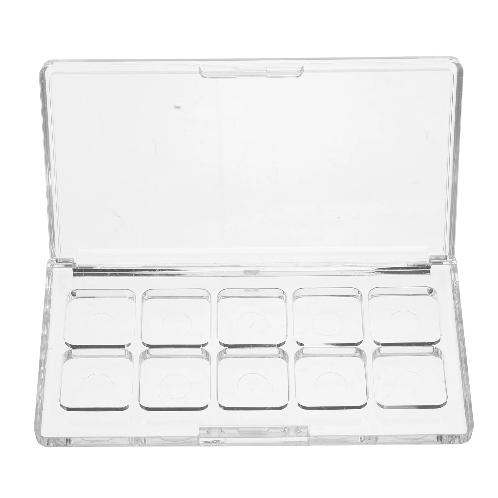 詰め替え可能なクリアメイクアップパレットトレイ、アイシャドウ、ブラッシュ、リップスティック、水彩絵の具の収納、DIYコンテナ、ポータブル