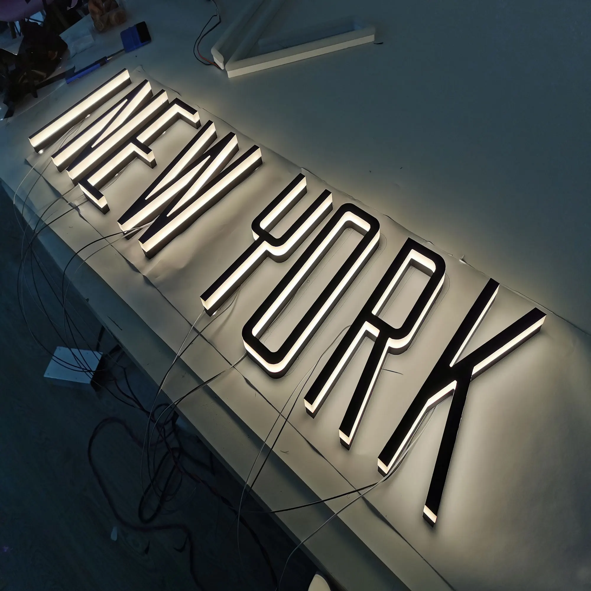 Outdoor Advertising Acrylic Led Letters Side Illuminated Commercial LED Sign Lights for Coffee Shop And Hotel