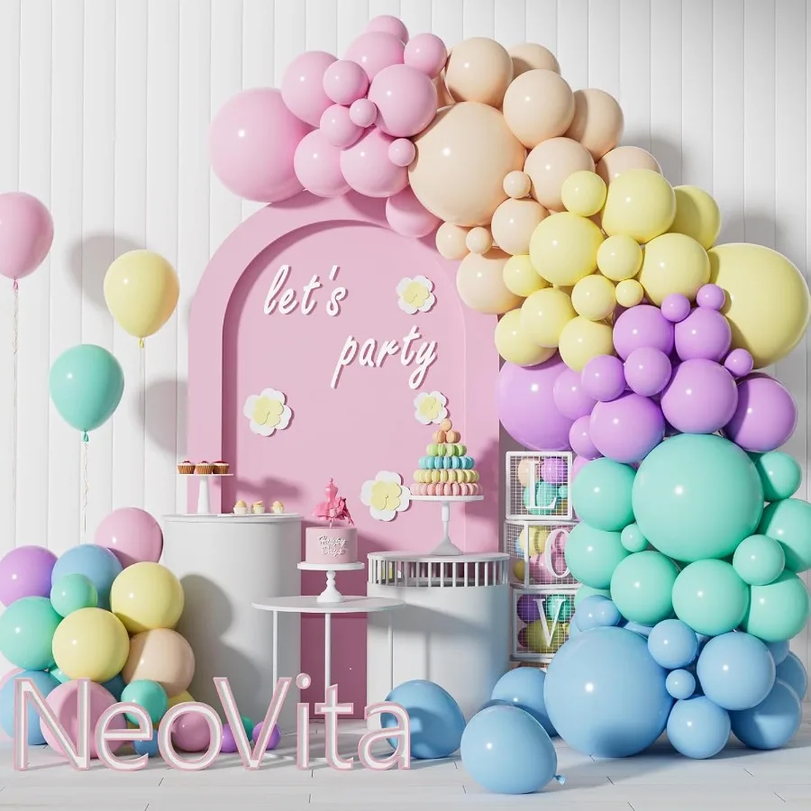 Pastel Balloons Arc…