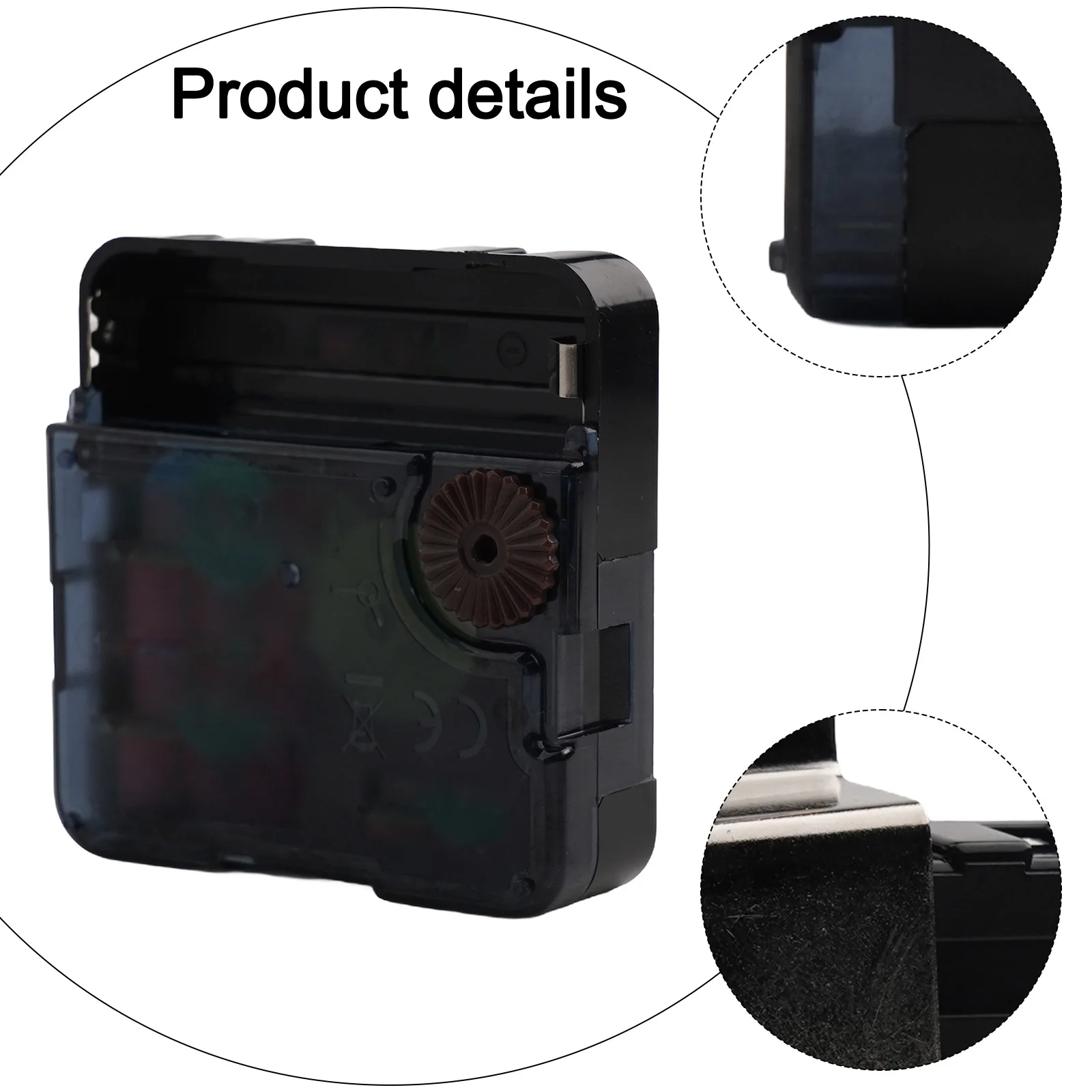 Black Wall Clock Movement Mechanism Kit Battery Operated DIY Repair Replacement Parts Quartz Block Movement Parts