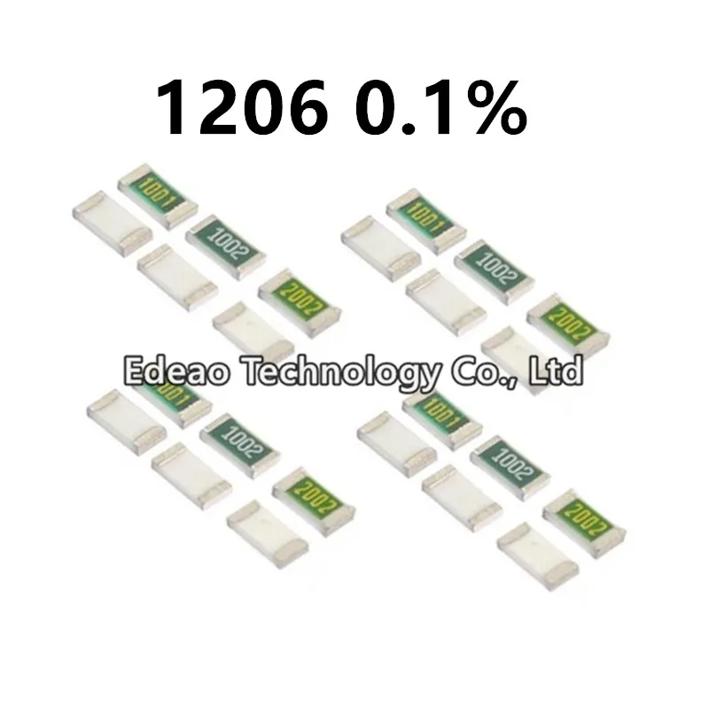 Resistencia SMD 1206, 0.1%, 1R ~ 1M, 1, 10, 100, 150, 220 ohm, 1K, 330 K, 10K, 2,2 K, 0R, 1R, 10R, 100R, 150R, 220R, 330R, 1M, 20 unidades por lote