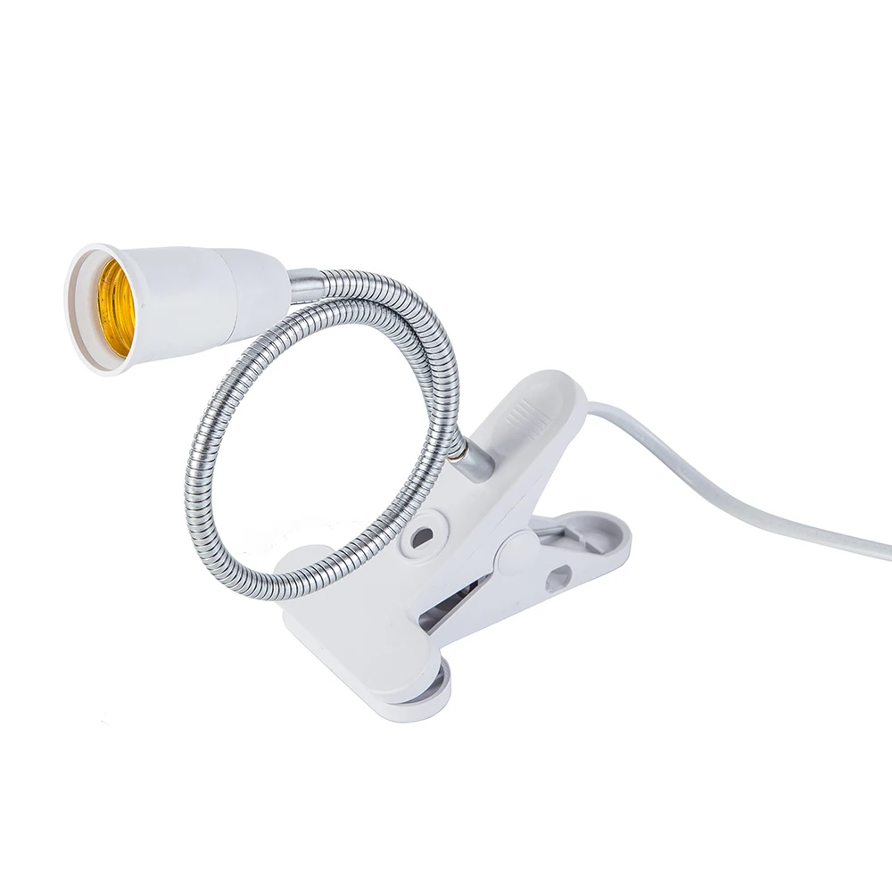 

EU plug to E27 socket adapter clip converterLED Light Clip-on Flexible Reading Bed Lamp Table Desk