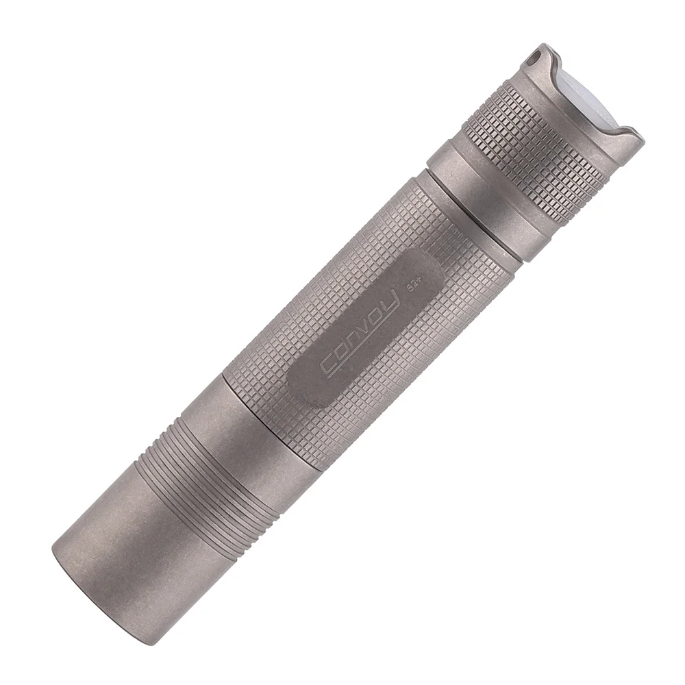 Titanium alloy stonewash Convoy S2+ 18650 flashlight 519A SST40