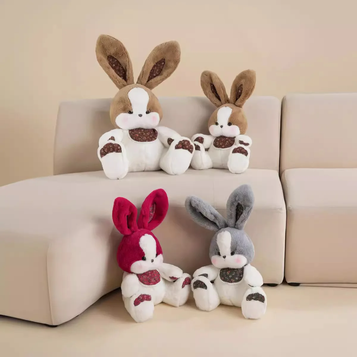 Precioso juguete de peluche de conejo: lindo conejito de peluche para mayor comodidad y abrazar, amigo del sueño suave y regalo de cumpleaños ideal para ella