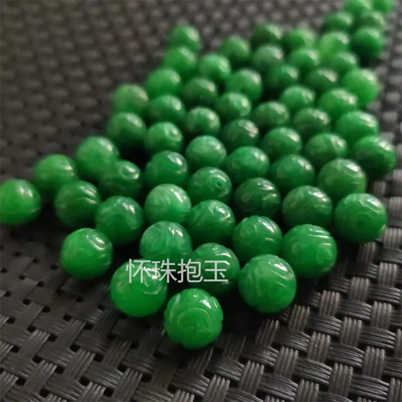 

5pcs Jadeite Dried Dragon Beads Dragon Beads DIY Accessories Bracelets Necklaces Spare Parts