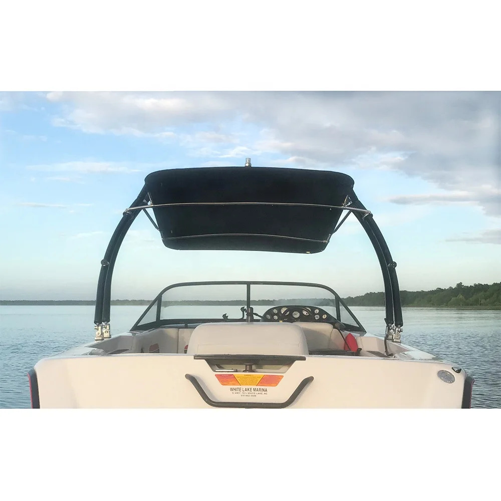 Reborn Launch Marine Boat Forward Facing Aluminium Wakeboard Tower Black Coated