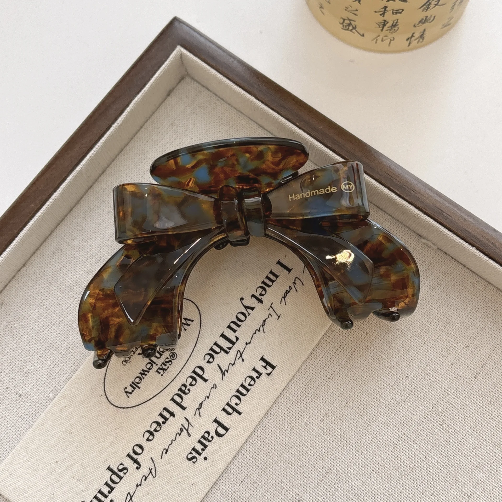 Acetate Bow Hair Clips for Women Fashion French Claw Clip Korean Trendy Hair Accessories Temperament Girls Hairpin Headdress