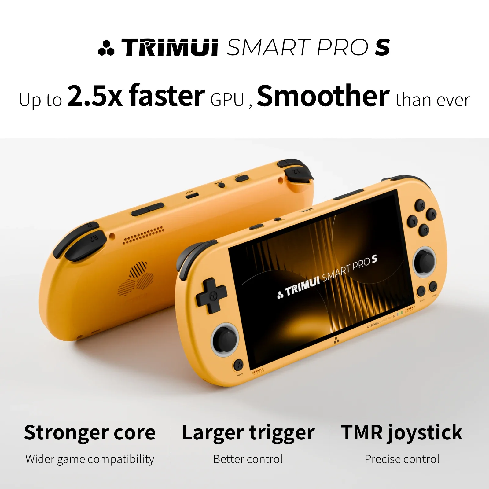 TRIMUI SMART PRO S ريترو وحدة تحكم بجهاز لعب محمول Allwinner A523 معالج 4.96 بوصة IPS شاشة Smartpros نظام لينكس لعبة فيديو هدية