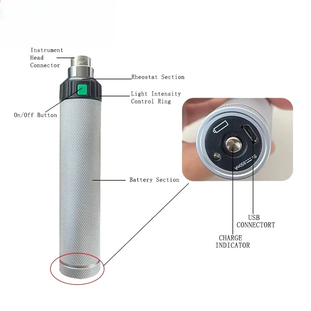 Professional Two Handles Ophthalmic SR-24A Set  Ophthalmoscope Retinoscope for Hospital Use