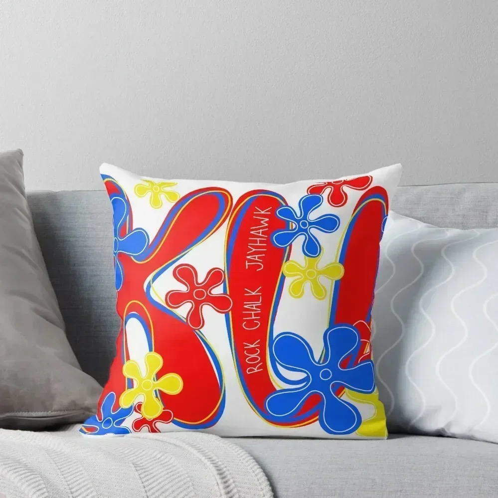 

University of Kansas Throw Pillow Luxury Pillow Cover christmas cushions covers christmas supplies Sofa Decorative Covers pillow