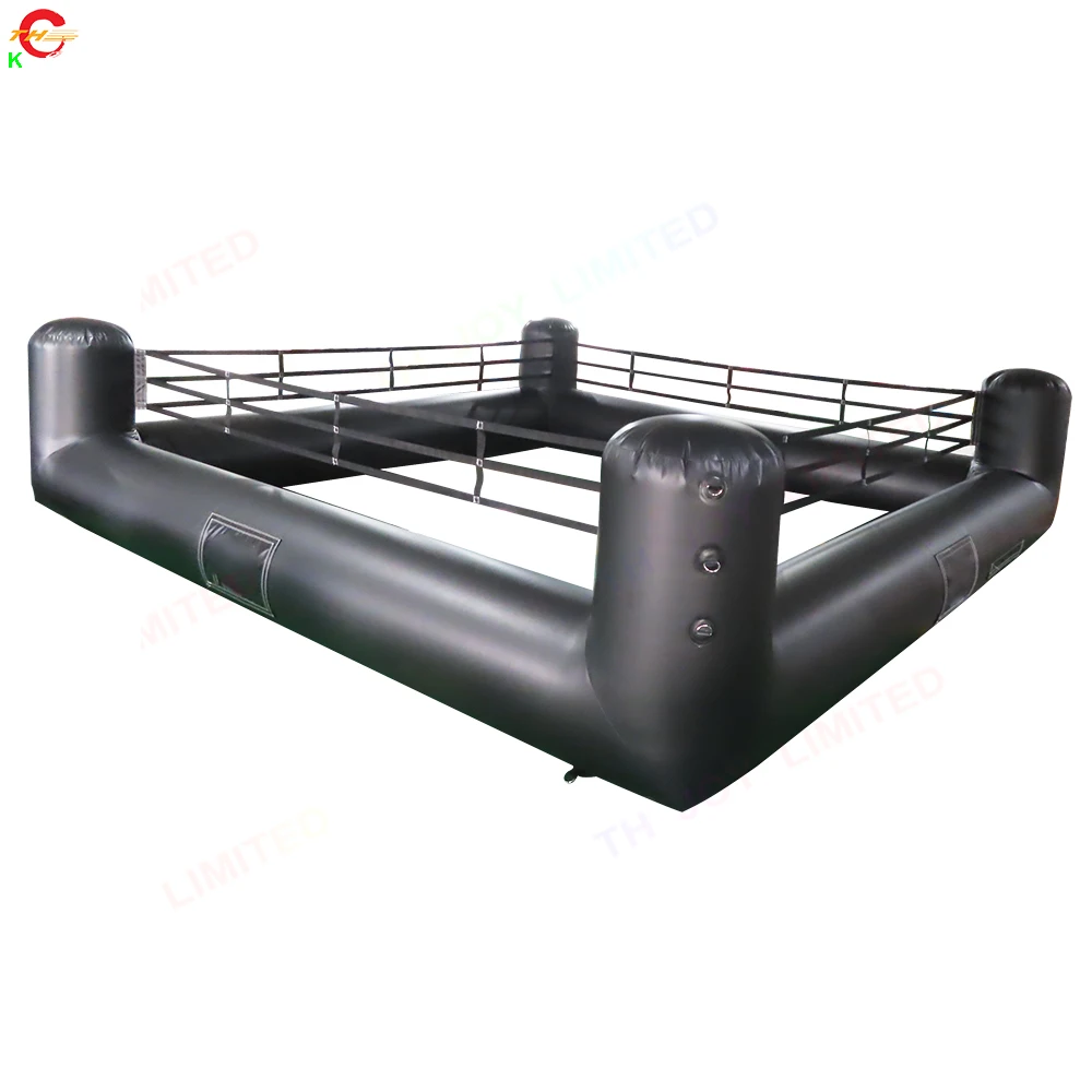 Commercial Inflatable Wrestling Challenge Sport Game Large Kids Inflatable Boxing Ring Bounce House Jumper With Slide Step