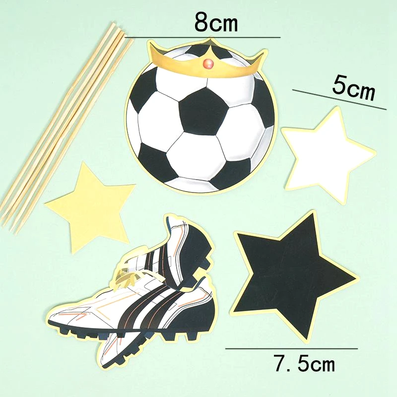 Voetbal Taarttopper Verjaardagsfeestje Decor Voetbal Wereldbeker Thema Sportfeest Voetbal Jongen Babyshower Kinderen Taartbenodigdheden