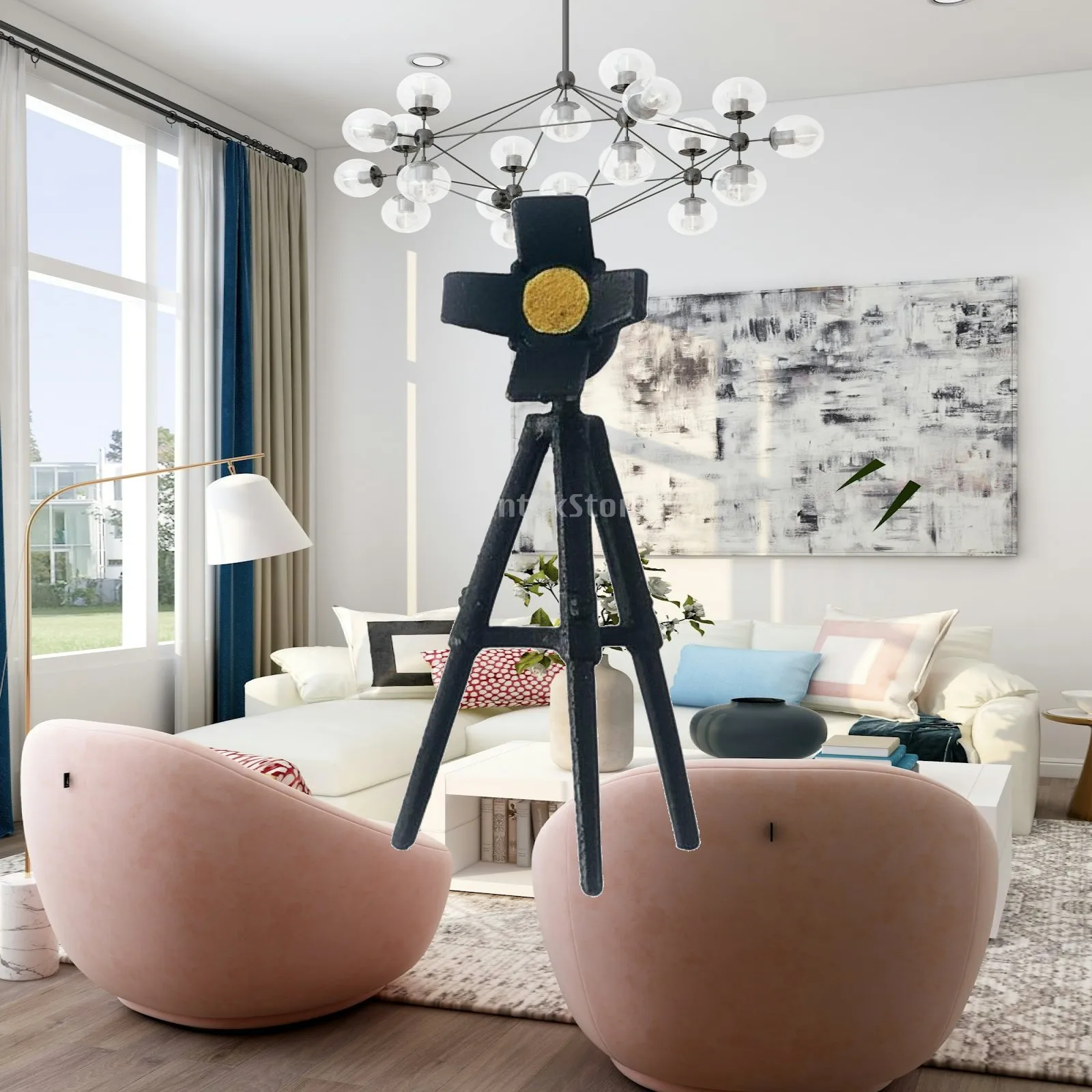 Miniature Photographer Figure Broadcast Studio Host for Dollhouse Furniture Diorama Decoration and Tabletop Display