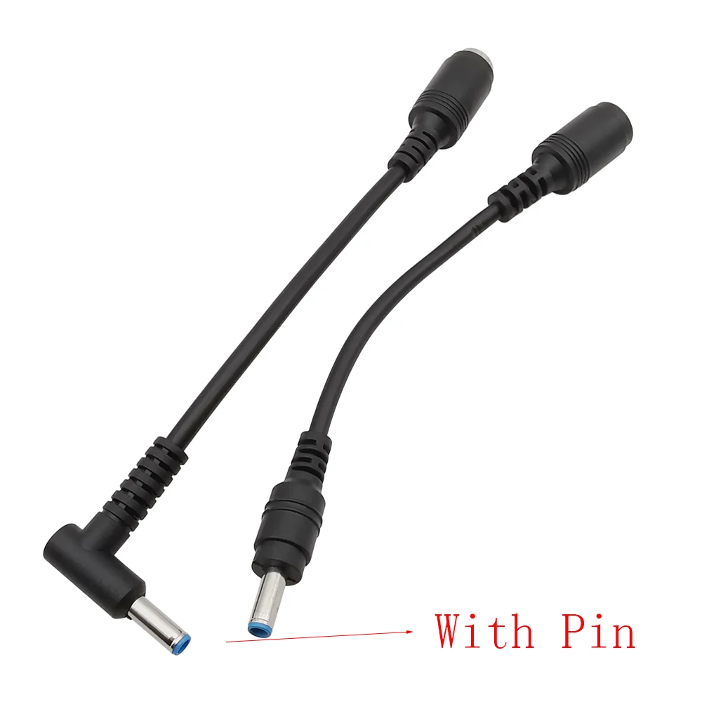 1Pcs 7.4x5.0mm to 4.5x3.0mm DC Power Tip Adapter Female To Male Plug Wire Cable Connector Converter for HP Laptop