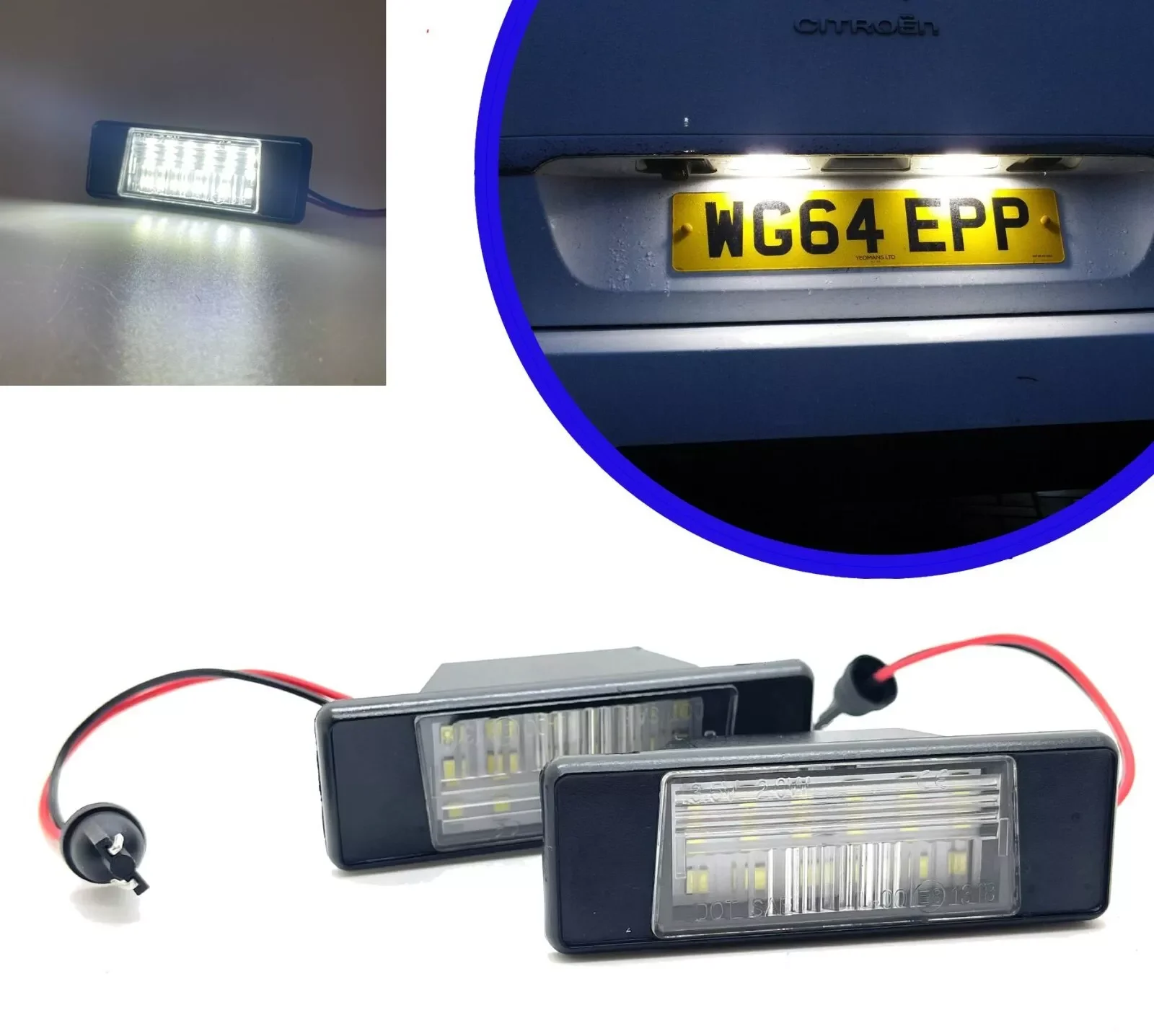 2pcs Car Rear Number Licence Plate Lights LED Lamps For Nissan Juke Note Qashqai NP300 X-Trail Navara D23 Car Accessories
