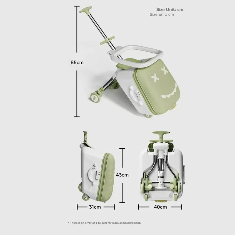 حقيبة سفر للأطفال يمكن ركوب ومشي متعددة الوظائف الأمتعة سحب عربة السفر مقعد الناقل حقيبة حمل الأمتعة للأطفال #5