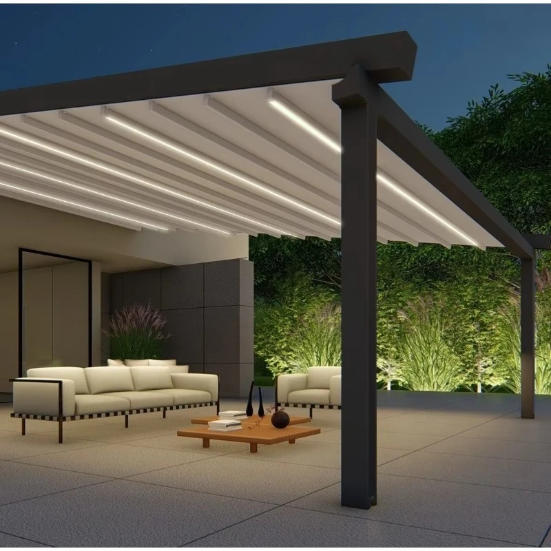 

Modern Canopy Pergola Design Aluminum Exterior Backyard Pergola