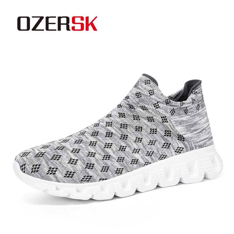 

OZERSK повседневные кроссовки для пар, верхняя часть с мягким воротником, удобная толстая подошва, дышащая подкладка, дизайн без шнуровки, размеры 35-48