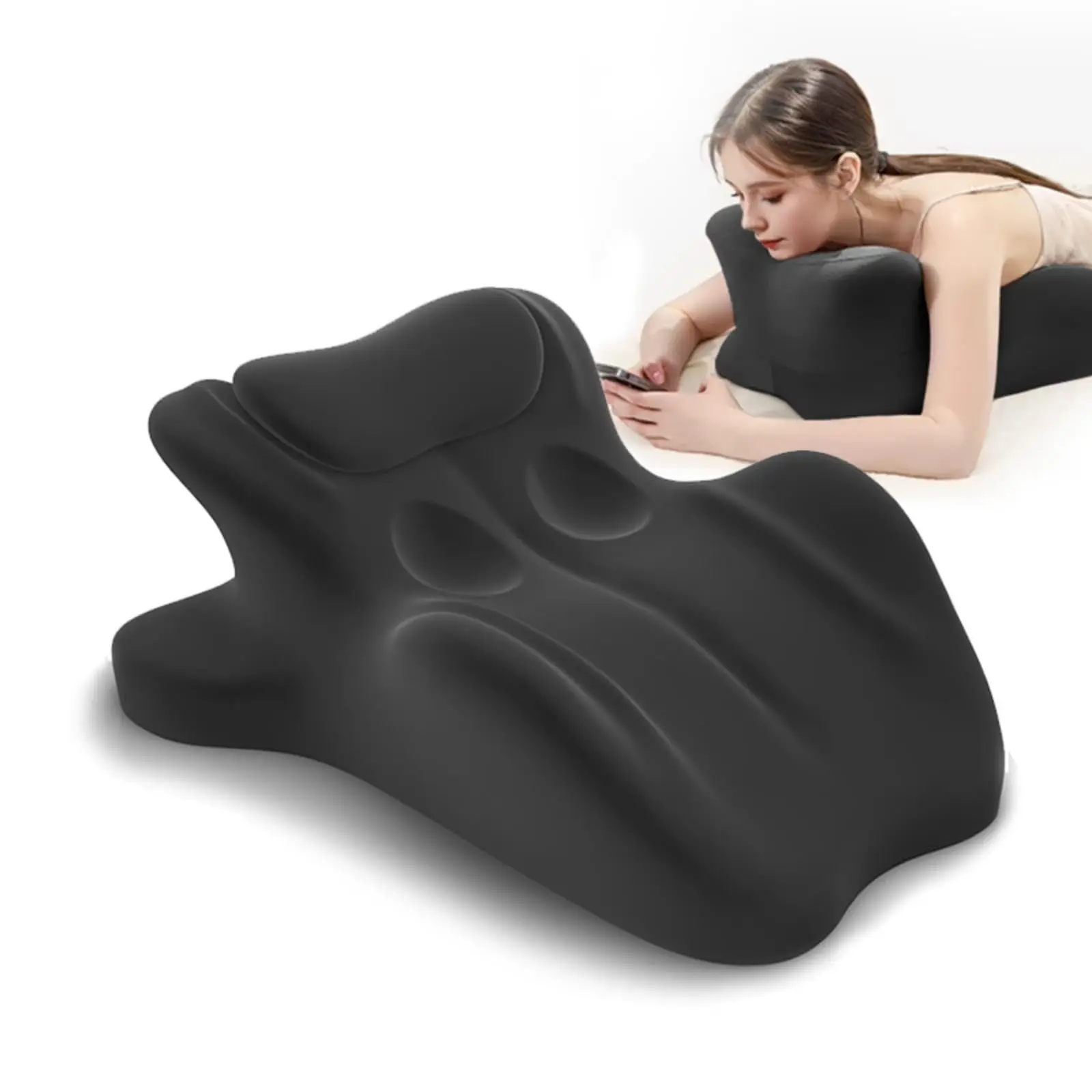 Couples Pillows for Intimacy, 27° Angle Perfect Position, Wedge Pillow Memory Foam, Durable Recovers After Impact for All Postur