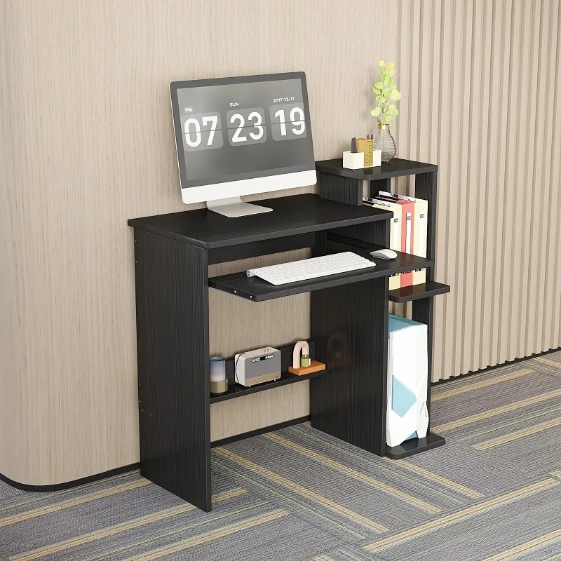 مكتب مكتب اتجاهي مع طاولة رفع علوية للرف لألعاب الكمبيوتر الصغيرة والأثاث الكامل القابل للطي ومكتب الحركة ذو الإطار المزدوج #5