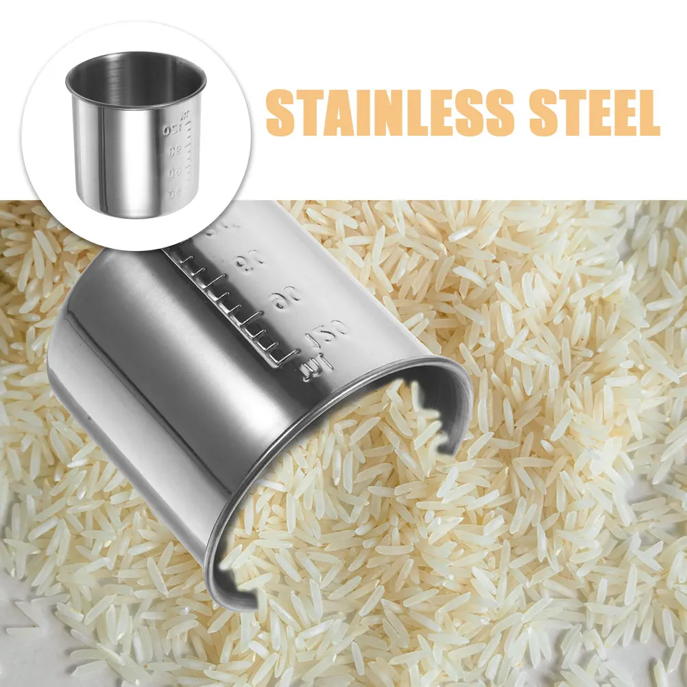 

2pcs 120ml Stainless Steel Measuring Cups Precise Markings Kitchen Baking Rice Tool Wide Mouth Container Household Multipurpose