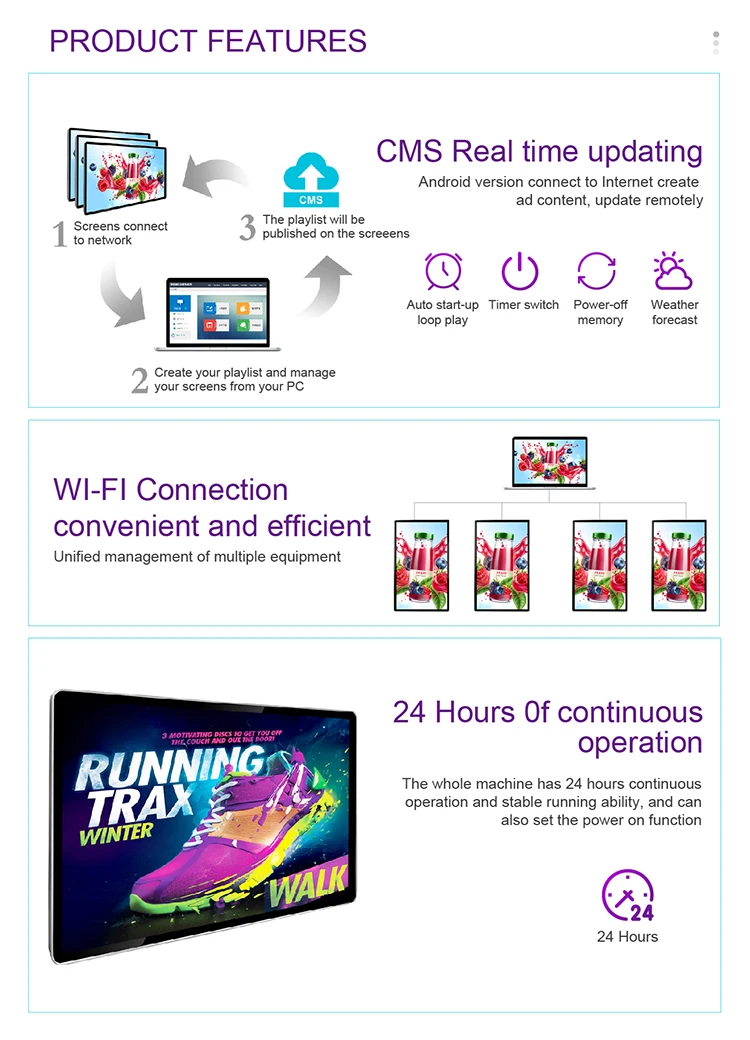 Tablet 10.1 12.1 15-inch Smart Wifi 4g Ultra-thin Android LCD Advertising Machine Wall-mounted Touch Screen