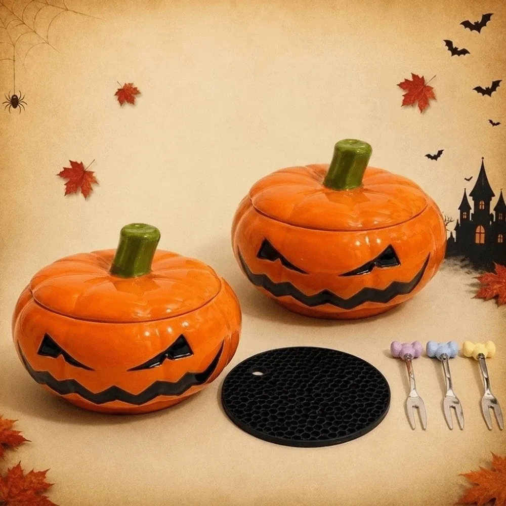 Ceramic Pumpkin Shaped Fruit Washing Bowl Large Capacity Quick Drain Berry Cleaning Basin Self-spinning 360° Rotating