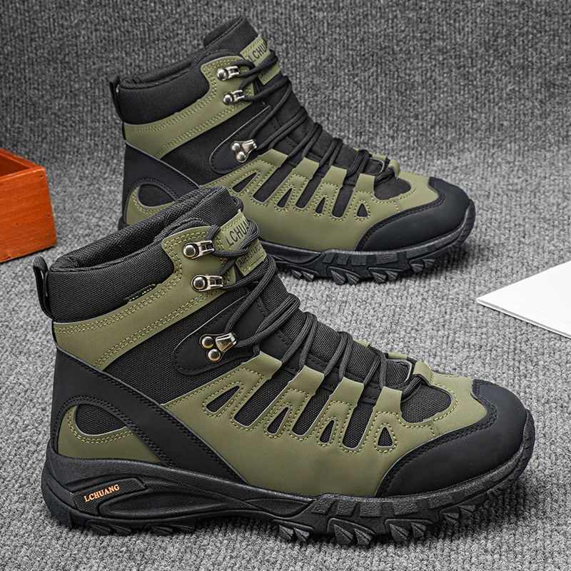 

New Men Tactical Boots Waterproof Work Military Safety Hiking Casual Ankle Outdoor Forest fire fighting Desert Climbing Hunting