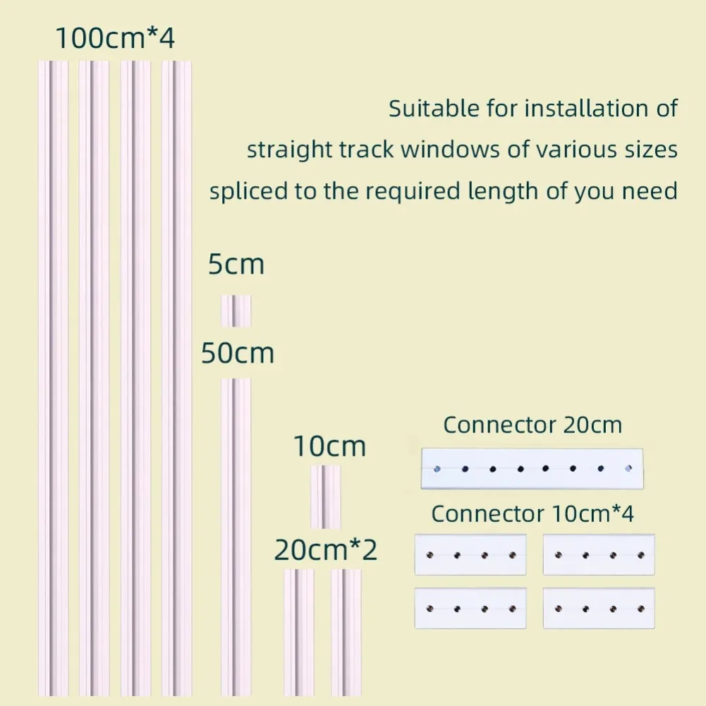 WiFi/ZigBee Electric Curtain Motor Tuya Smart Customized Motorized Splicing Curtain Track Rail with RF Remote Alexa Google Voice