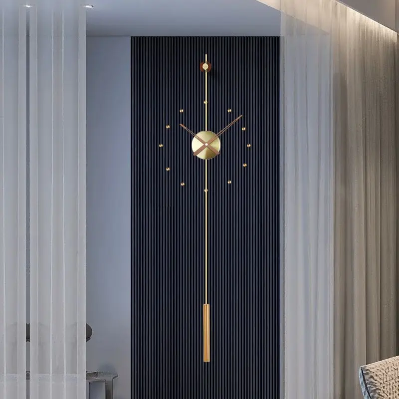 Luxury Silent Wall Clock Modern Living Room Wall Watch Simple Bedroom Silence Pendulum Clock Home Art Decoration Accessories