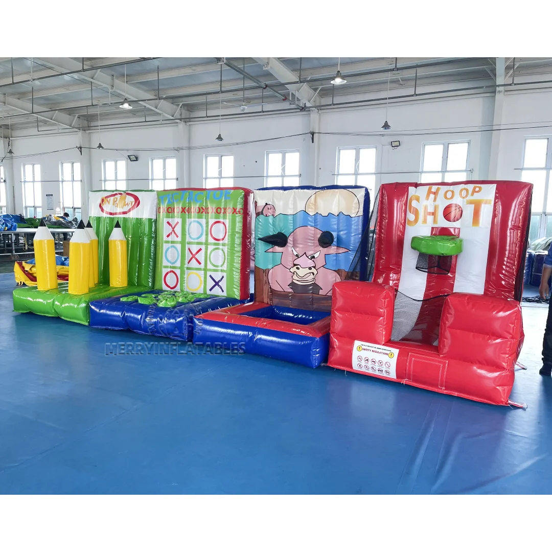 Carnival 4 in 1 Sports Games Ring Toss Games Basketball Shooting Juegos inflables Inflatable Games