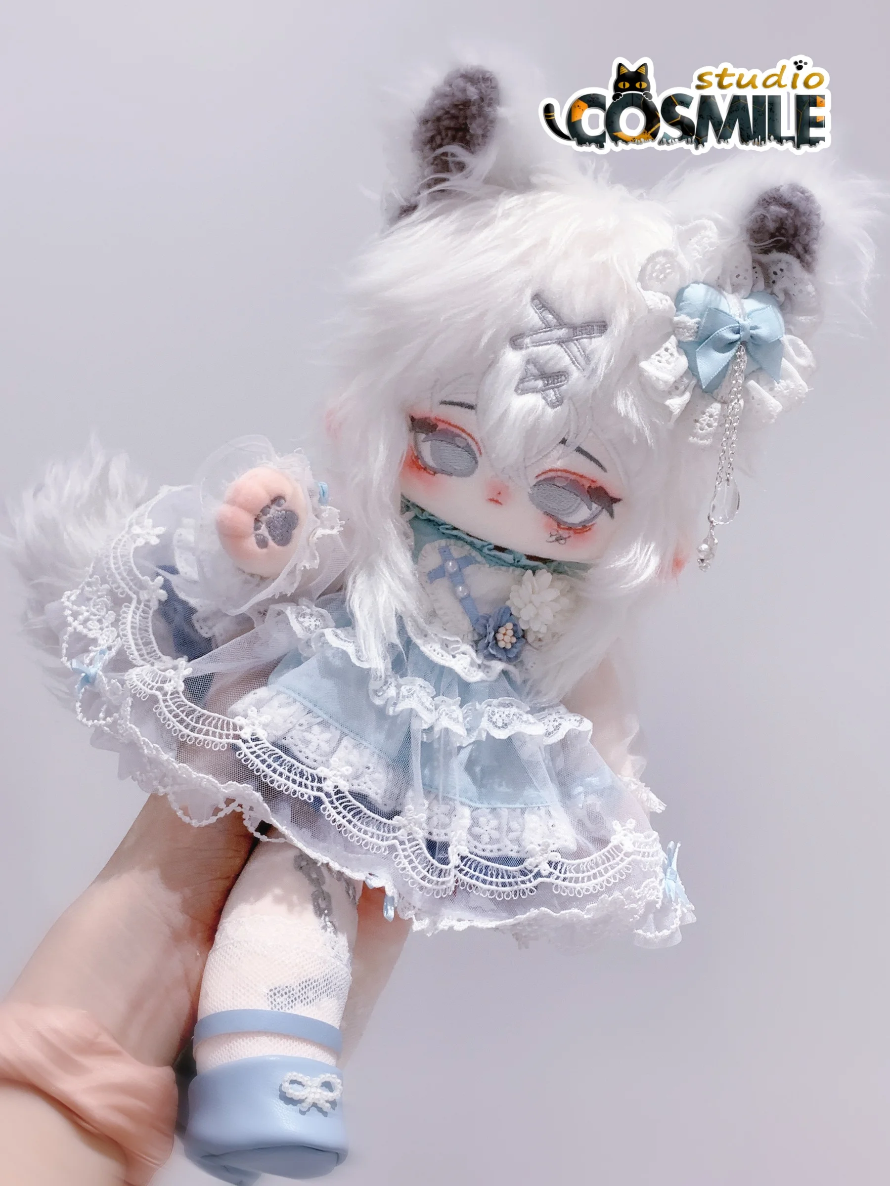 케이팝 스타 아이돌 소녀 로리타 아쿠아 블루 프린세스 드레스 스커트 패션 드레스 지라이 케이 30cm 플러시 인형 액세서리 인형 옷 KN