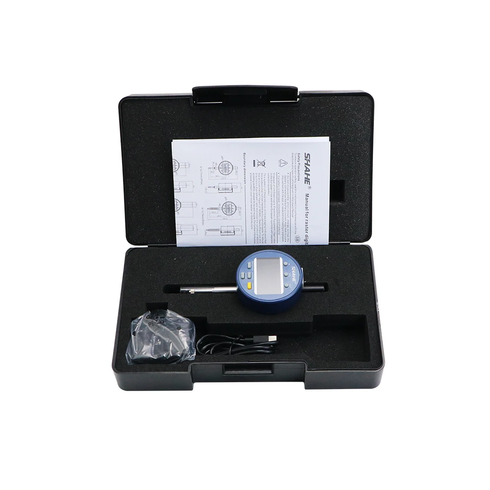 

2025 Hot Sale Backlight Digital Dial Indicator 0-12.7mm 0.5μm Resolution Rechargeable Dial Indicator With Type C Data Output