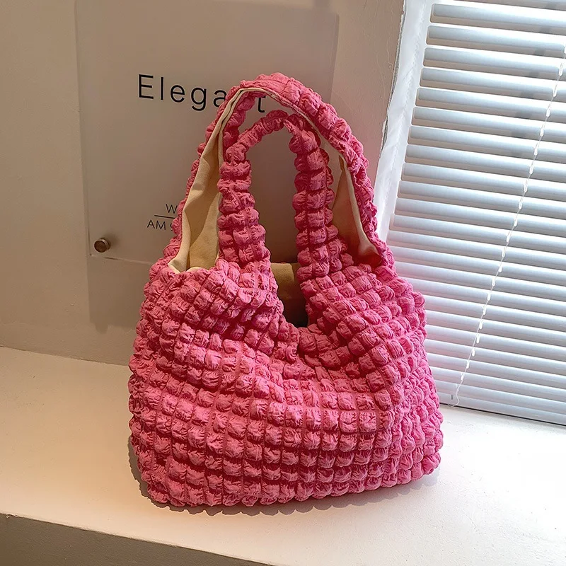 Damenmode geste ppte Umhängetasche Raum Baumwolle große Kapazität Handtasche und Geldbörse für weibliche Reise Einkaufstasche Hobos Taschen – Detail 3