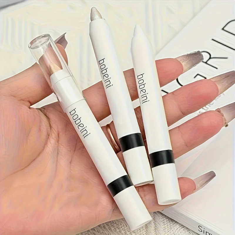 アイシャドウペン、キラキラ蛍光ペン、防水、長持ち、真珠光沢、白、銀色、金色のアイライナー、化粧品