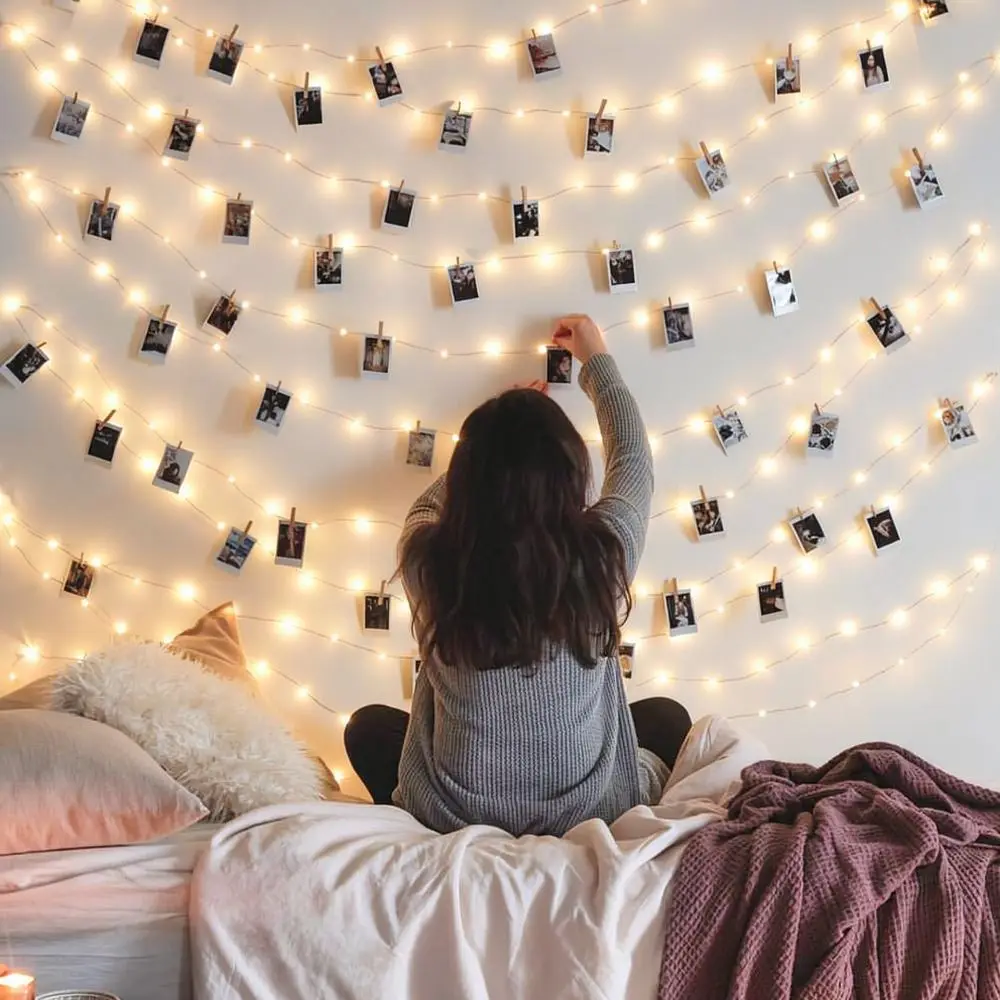 Copper Wire LED Clip Lights For Photo Display Fairy String Lighting Bedroom Wall Decoration Party Home Decor USB Power